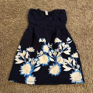 Tea Collection Navy and Cream Floral Dress